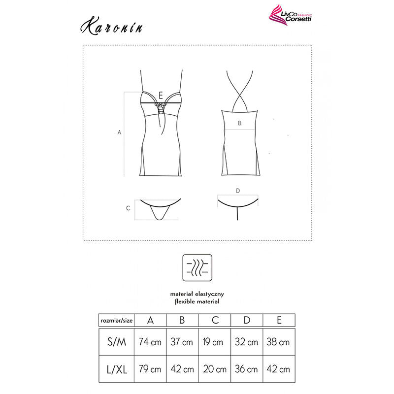 LIVCO CORSETTI FASHION - KARONIN LC 90628 JUPE + CULOTTE NOIR