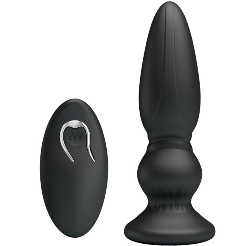 MR PLAY - VIBRATEUR PUISSANT AVEC TÉLÉCOMMANDE, PLUG ANAL, NOIR