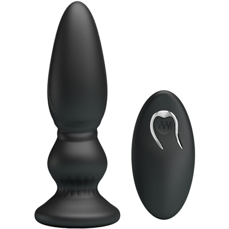 MR PLAY - VIBRATEUR PUISSANT AVEC TÉLÉCOMMANDE, PLUG ANAL, NOIR