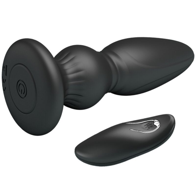 MR PLAY - VIBRATEUR PUISSANT AVEC TÉLÉCOMMANDE, PLUG ANAL, NOIR