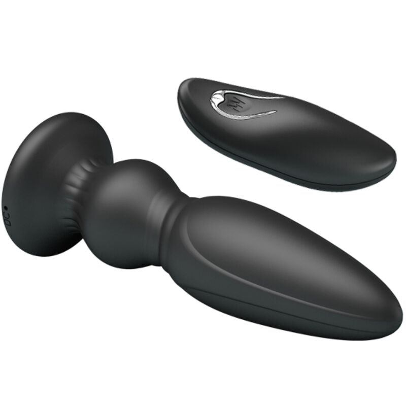 MR PLAY - VIBRATEUR PUISSANT AVEC TÉLÉCOMMANDE, PLUG ANAL, NOIR