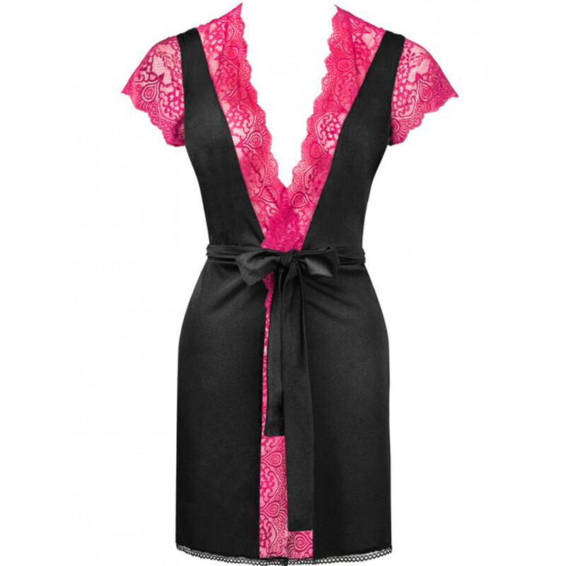 LIVCO CORSETTI FASHION - KUMIKO LC 90428 CHEMISE DE NUIT + CULOTTE NOIR S/M