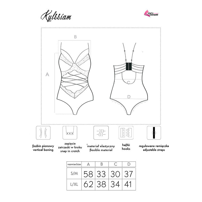 LIVCO CORSETTI FASHION - BODY KYLSSIAM LC 90613 NOIR