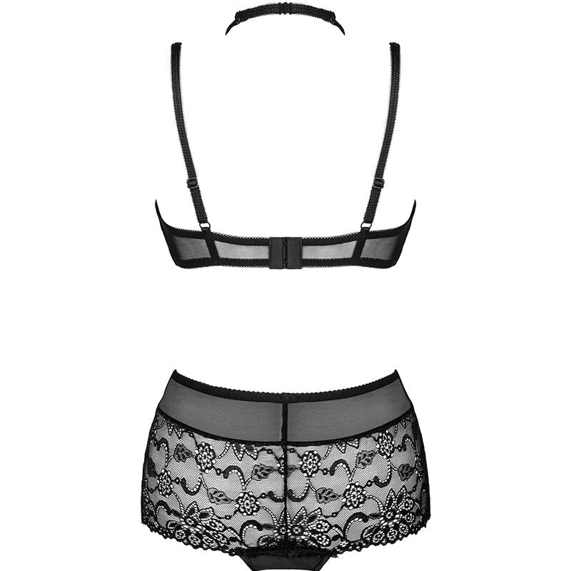 LIVCO CORSETTI FASHION - LINERA FOR THE SENSES COLLECTION SOUTIEN-GORGE + CULOTTE NOIRE