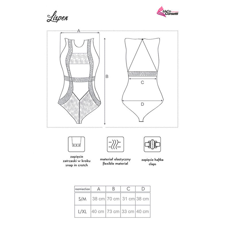 LIVCO CORSETTI FASHION - LIXPEN LC 90612 BODY NOIR
