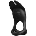 PRETTY LOVE - ANNEAU PÉNIS VIBRANT SILAS 7 VIBRATIONS SILICONE NOIR