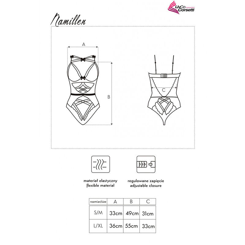 LIVCO CORSETTI FASHION - NAMILLEN LC 90528 BODY NOIR