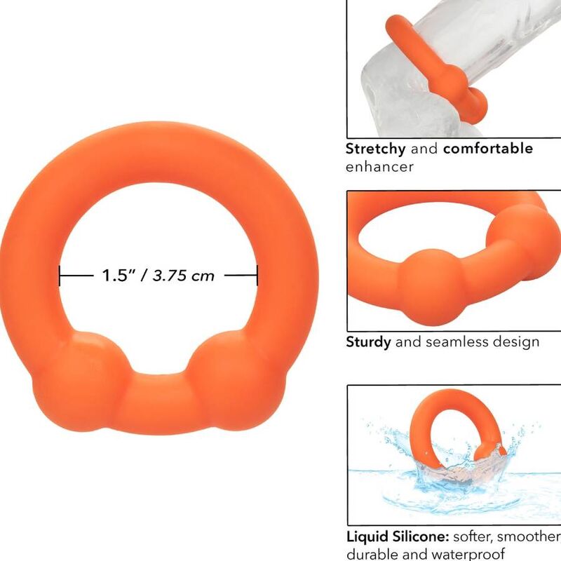 CALEXOTICS - ANNEAU DE BOULES DOUBLES ALPHA ORANGE