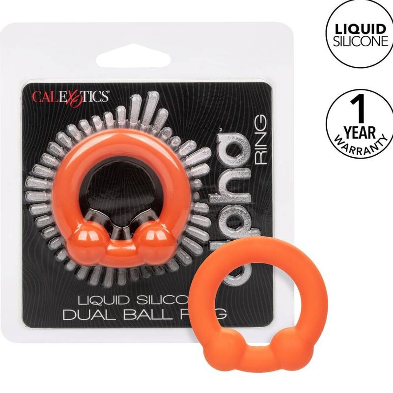 CALEXOTICS - ANNEAU DE BOULES DOUBLES ALPHA ORANGE