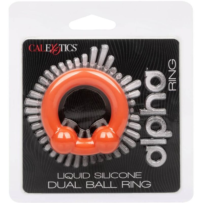 CALEXOTICS - ANNEAU DE BOULES DOUBLES ALPHA ORANGE