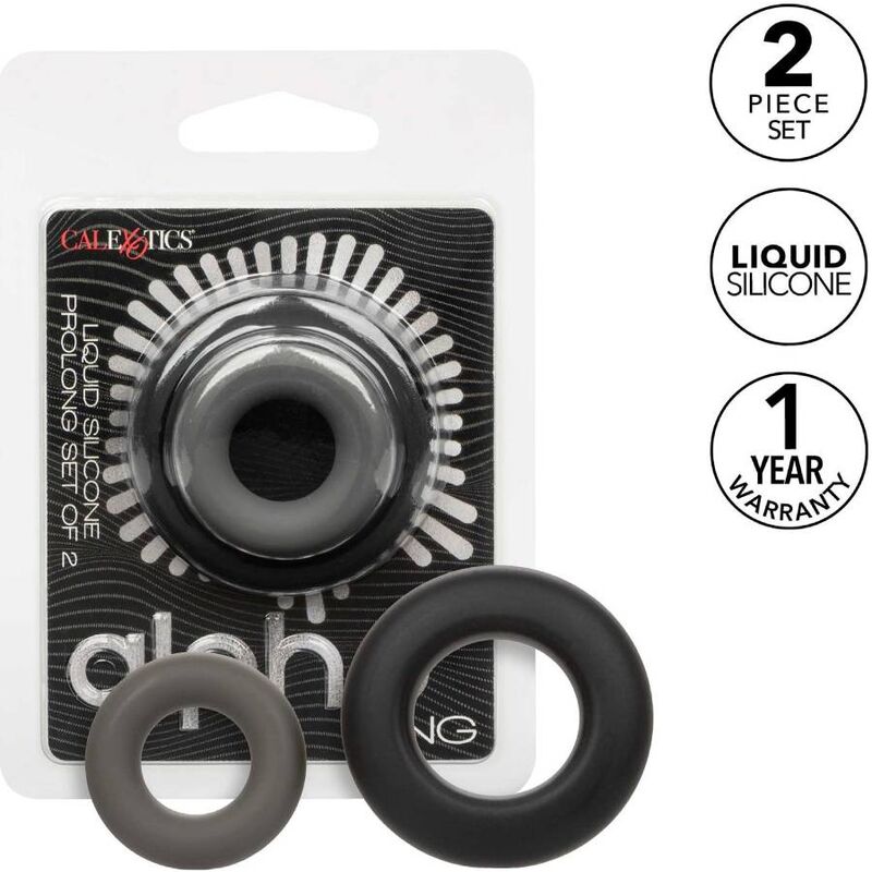 CALEXOTICS - ENSEMBLE ALPHA PROLONG AVEC 2 ANNEAUX GRIS