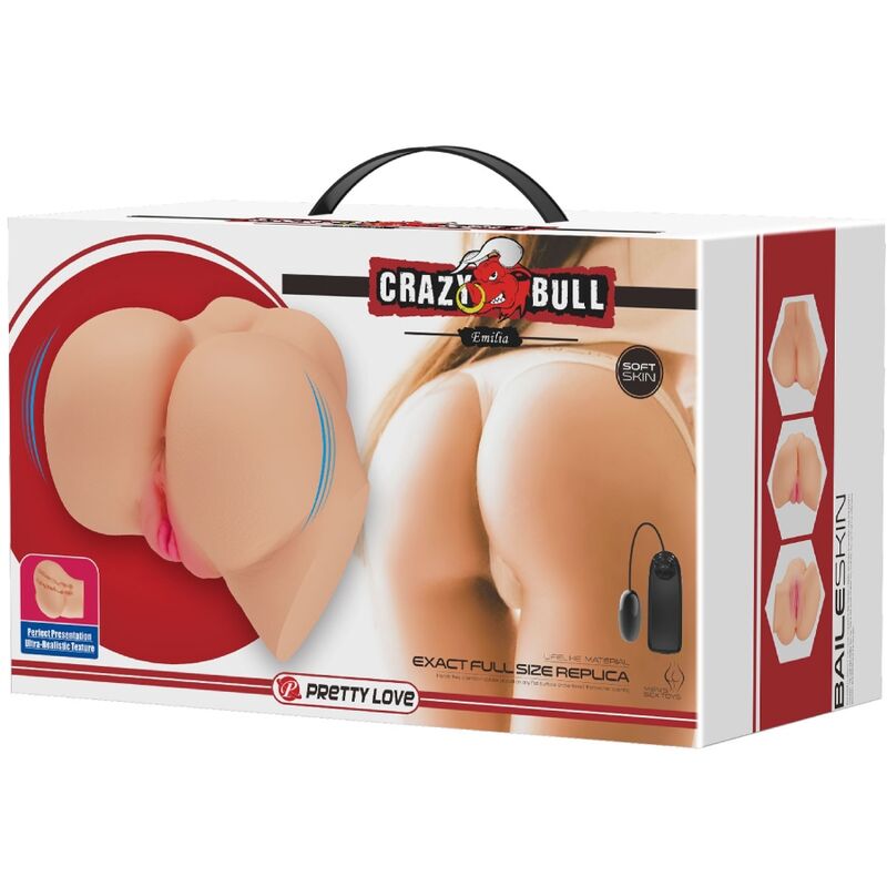 CRAZY BULL - VIBREUR RÉALISTE VAGIN ET ANUS EMILIA