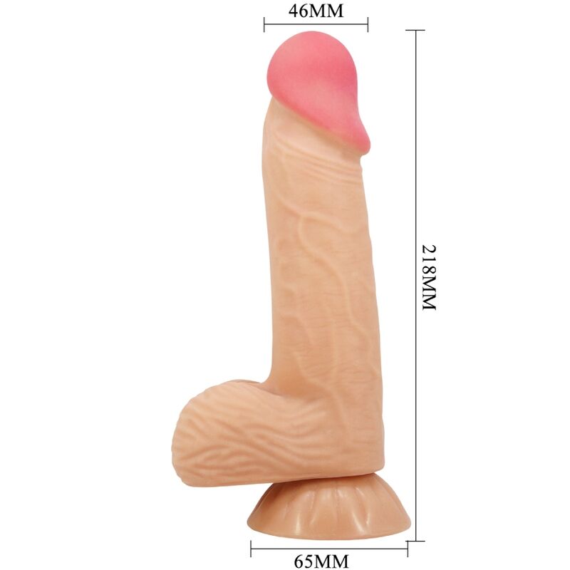PRETTY LOVE - SLIDING SKIN SERIES DILDO RÉALISTE AVEC VENTOUSE EFFET PEAU GLISSANTE 20,6 CM