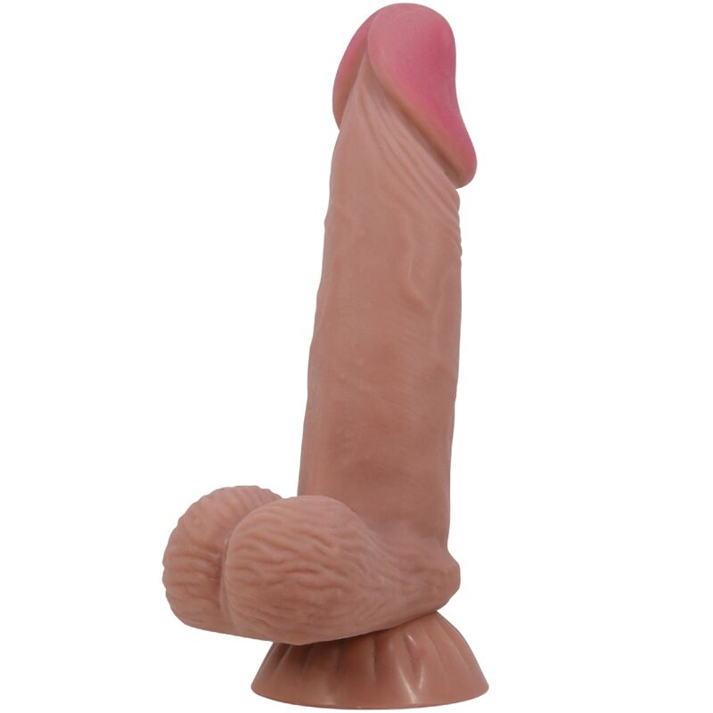 PRETTY LOVE - SÉRIE SLIDING SKIN DILDO RÉALISTE AVEC VENTOUSE EN PEAU COULISSANTE MARRON 19,4 CM