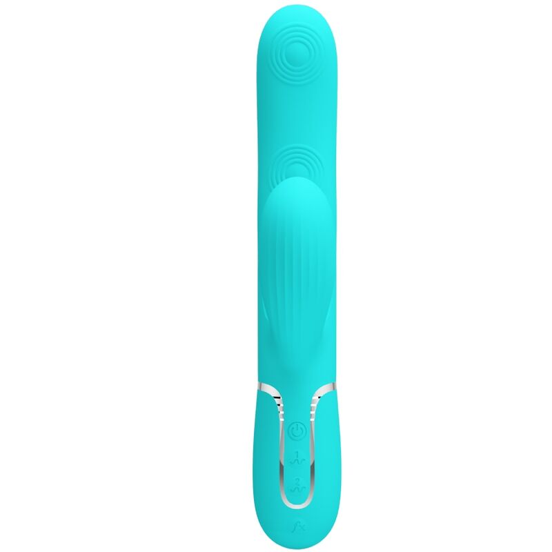 PRETTY LOVE - VIBROMASSEUR 3-EN-1 MULTIFONCTION POINT G PERLITA VERT AQUEUX