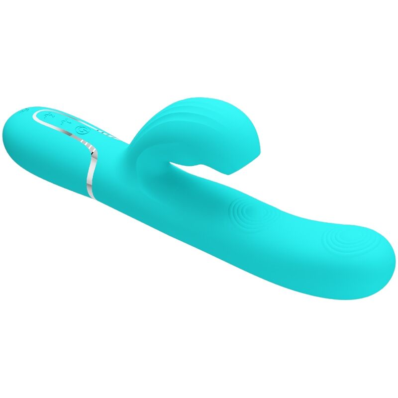 PRETTY LOVE - VIBROMASSEUR 3-EN-1 MULTIFONCTION POINT G PERLITA VERT AQUEUX