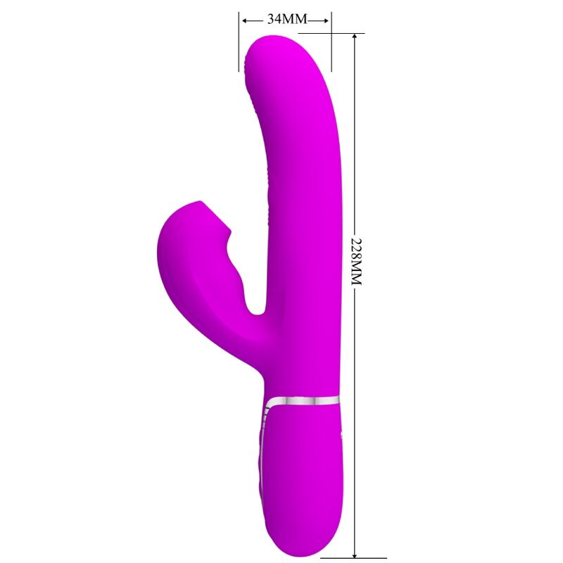 PRETTY LOVE - VIBROMASSEUR MULTIFONCTIONNEL 3 EN 1 POUR POINT G PERLITA VIOLET