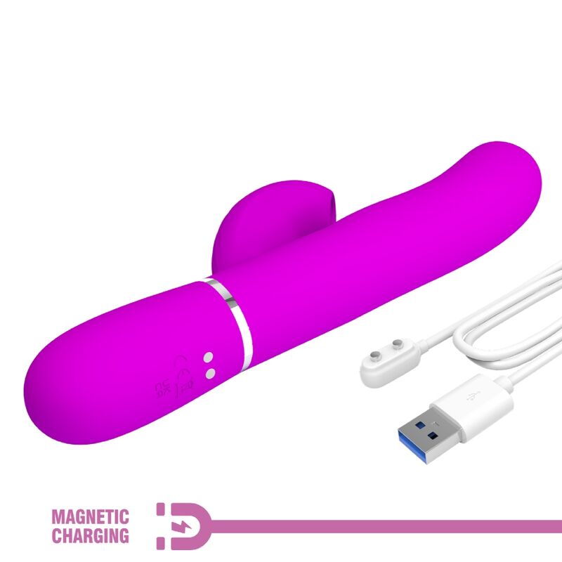 PRETTY LOVE - VIBROMASSEUR MULTIFONCTIONNEL 3 EN 1 POUR POINT G PERLITA VIOLET