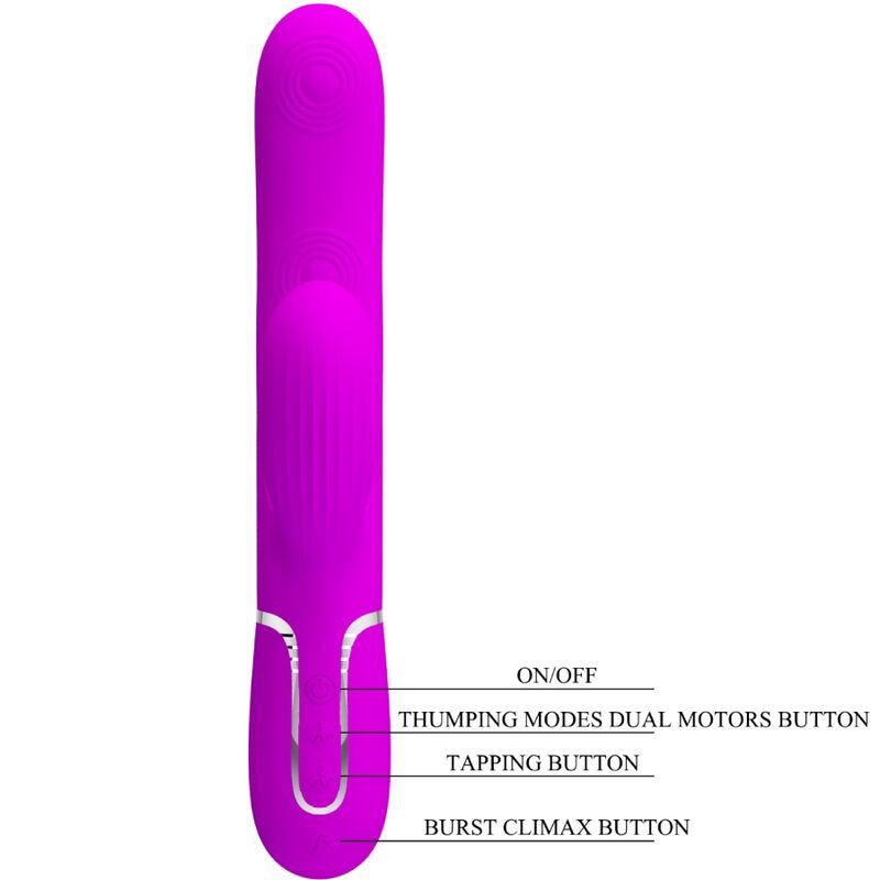 PRETTY LOVE - VIBROMASSEUR MULTIFONCTIONNEL 3 EN 1 POUR POINT G PERLITA VIOLET