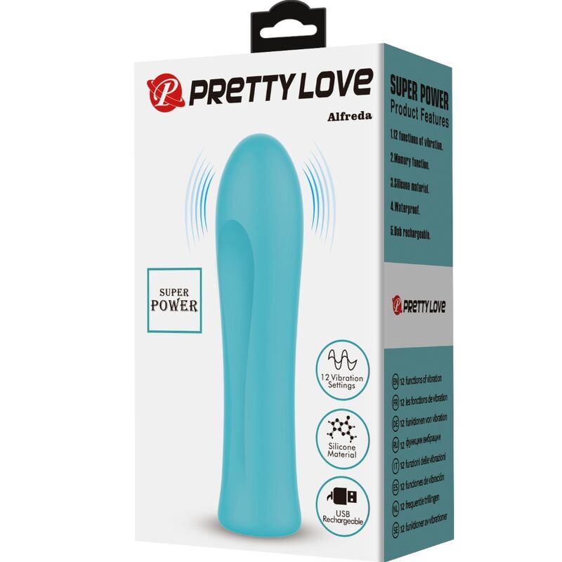PRETTY LOVE - VIBROMASSEUR ALFREDA SUPER POWER VERT D'EAU