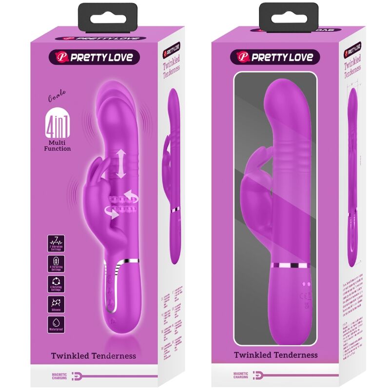 PRETTY LOVE - COALE RABBIT VIBRATOR PERLES VIOLET