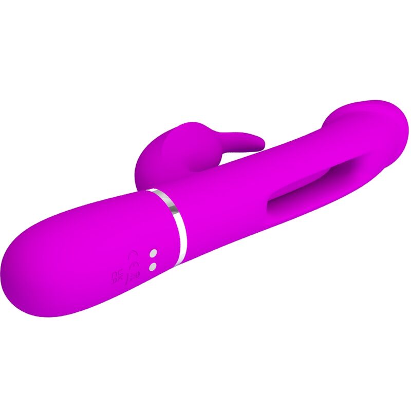 PRETTY LOVE - VIBROMASSEUR LAPIN DEJON MULTIFONCTION 3 EN 1 FUCHSIA