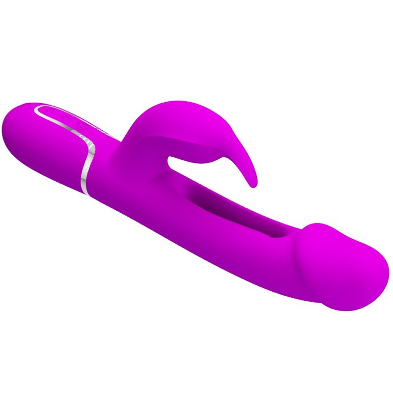 PRETTY LOVE - VIBROMASSEUR LAPIN DEJON MULTIFONCTION 3 EN 1 FUCHSIA