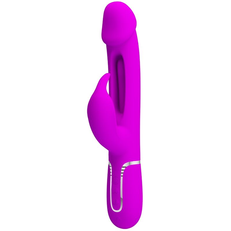 PRETTY LOVE - VIBROMASSEUR LAPIN DEJON MULTIFONCTION 3 EN 1 FUCHSIA