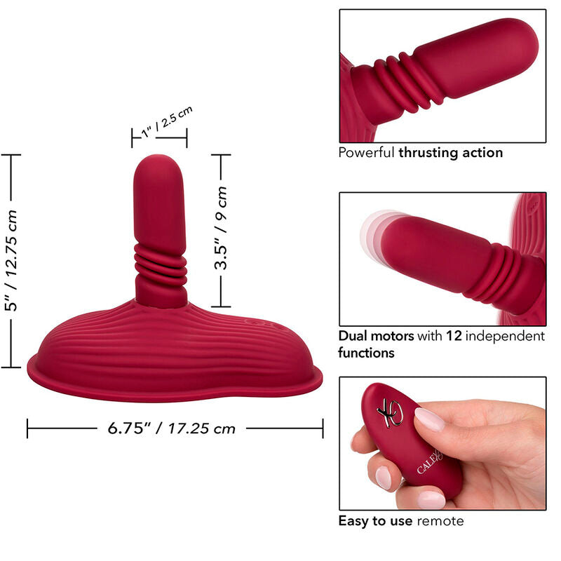 CALEXOTICS - RIDER MASSAGEUR DOUBLE MOTEUR TÉLÉCOMMANDE ROUGE