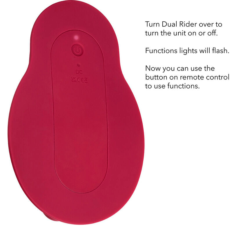 CALEXOTICS - RIDER MASSAGEUR DOUBLE MOTEUR TÉLÉCOMMANDE ROUGE