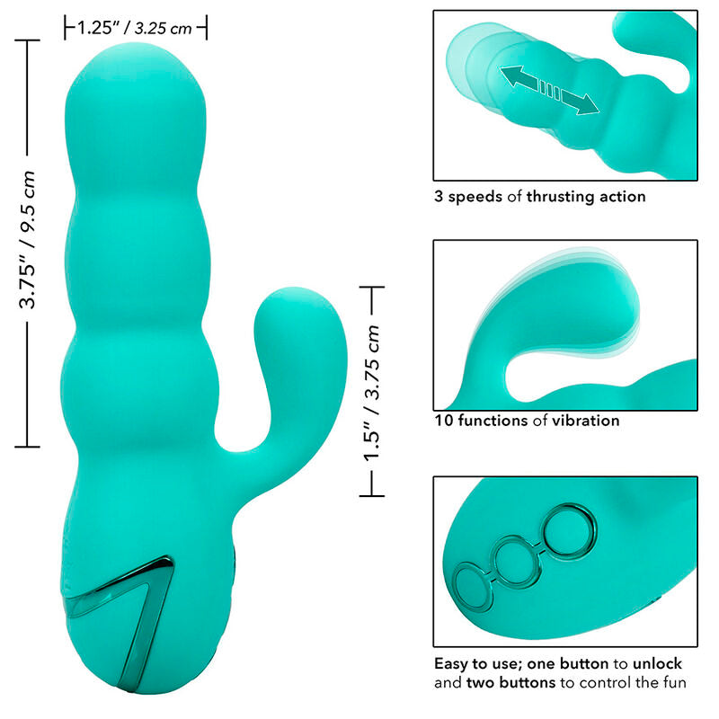 CALEXOTICS - VIBREUR LAPIN DEL MAR DIVA AQUA VERT DE CALIFORNIA DREAMING