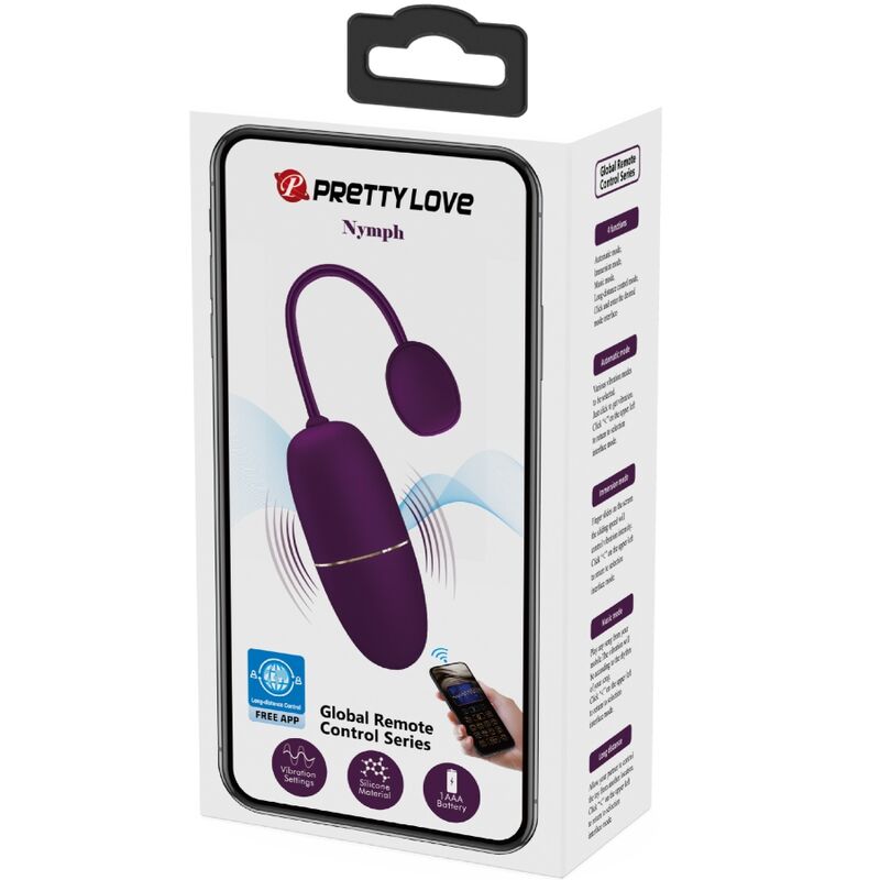 PRETTY LOVE - NYMPH ŒUF VIBRANT CONTRÔLÉ PAR APPLICATION VIOLET