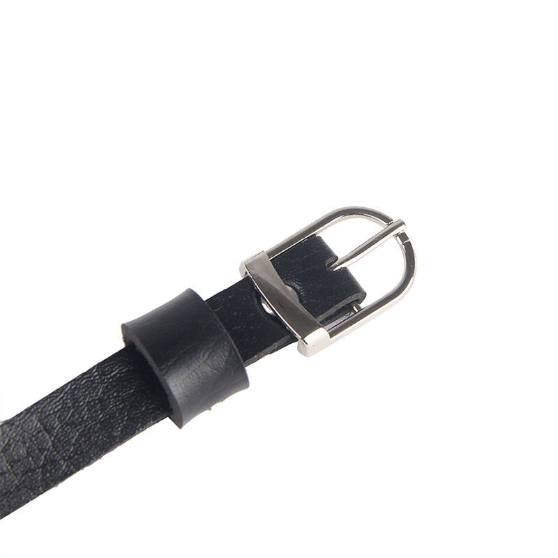 SUBBLIME - HARNAIS DE POITRINE EN CUIR AVEC CHAÎNETTES NOIR TAILLE UNIQUE