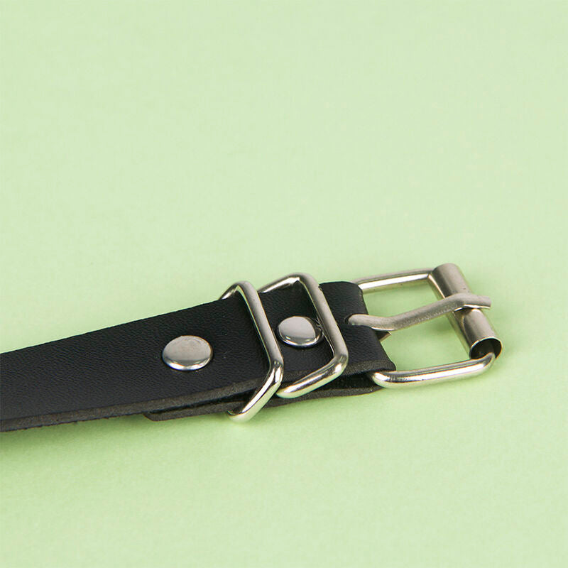 SUBBLIME - CEINTURE-CHAÎNE EN CUIR NOIRE TAILLE UNIQUE