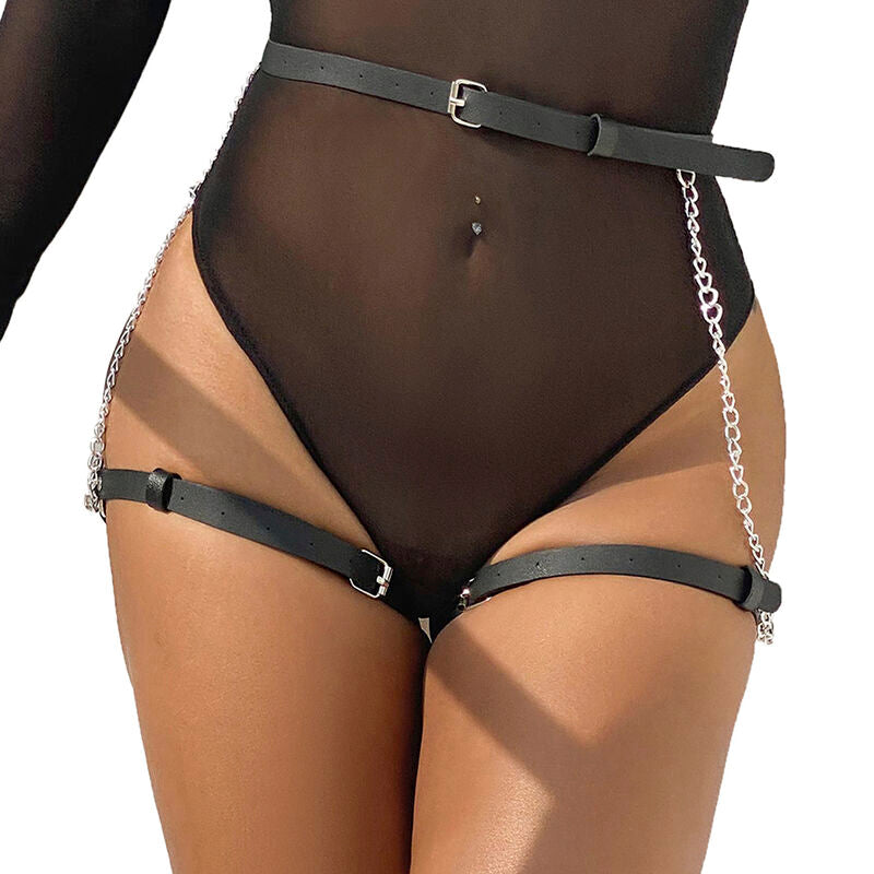 SUBBLIME - HARNAIS EN CUIR NOIR TAILLE UNIQUE