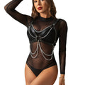 SUBBLIME - SOUTIEN-GORGE HARNAIS AVEC DÉTAILS CHAÎNE, TAILLE UNIQUE