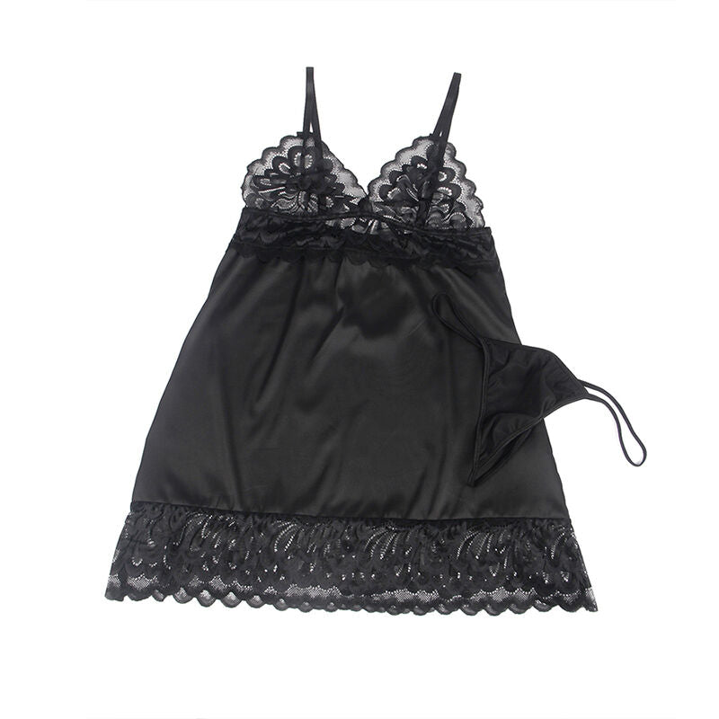SUBBLIME - BABYDOLL AVEC IMPRIMÉ FLEURI ET POITRINE NOIRE S/M