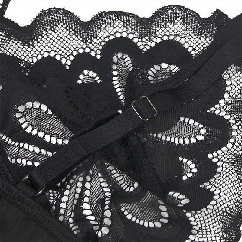 SUBBLIME - BABYDOLL AVEC IMPRIMÉ FLEURI ET POITRINE NOIRE S/M
