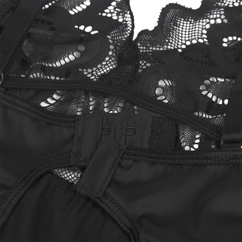 SUBBLIME - BABYDOLL AVEC IMPRIMÉ FLEURI ET POITRINE NOIRE S/M