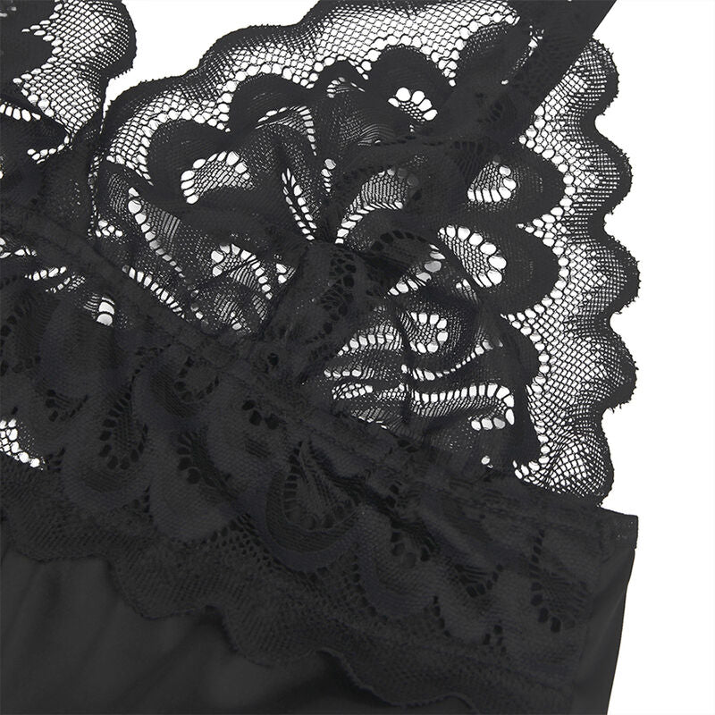SUBBLIME - BABYDOLL AVEC IMPRIMÉ FLEURI ET POITRINE NOIRE S/M