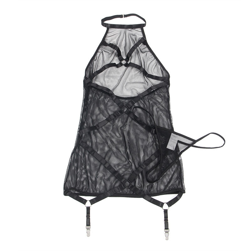 SUBBLIME - ROBE TRANSPARENTE COL HALTER NOIR S/M