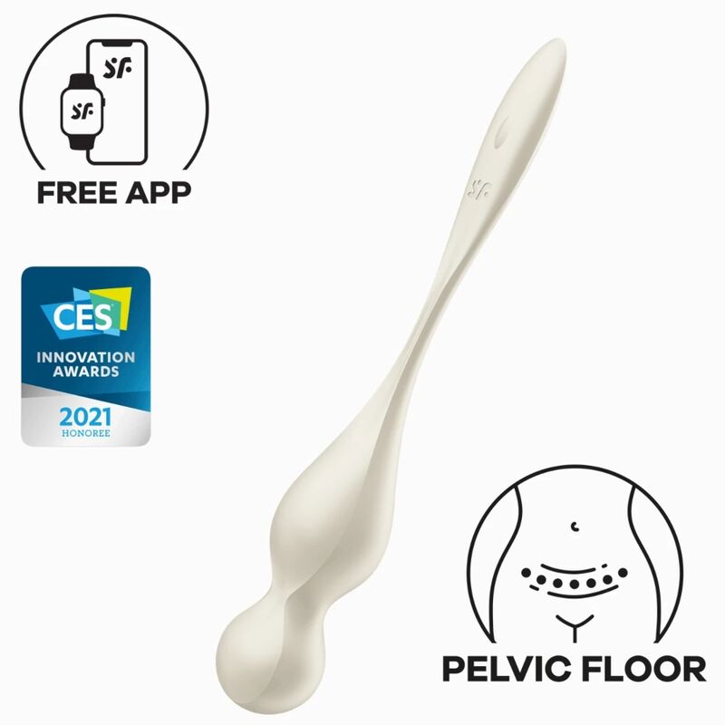 SATISFYER - LOVE BIRDS BOULES VIBRANTES CÔNES BLANCS