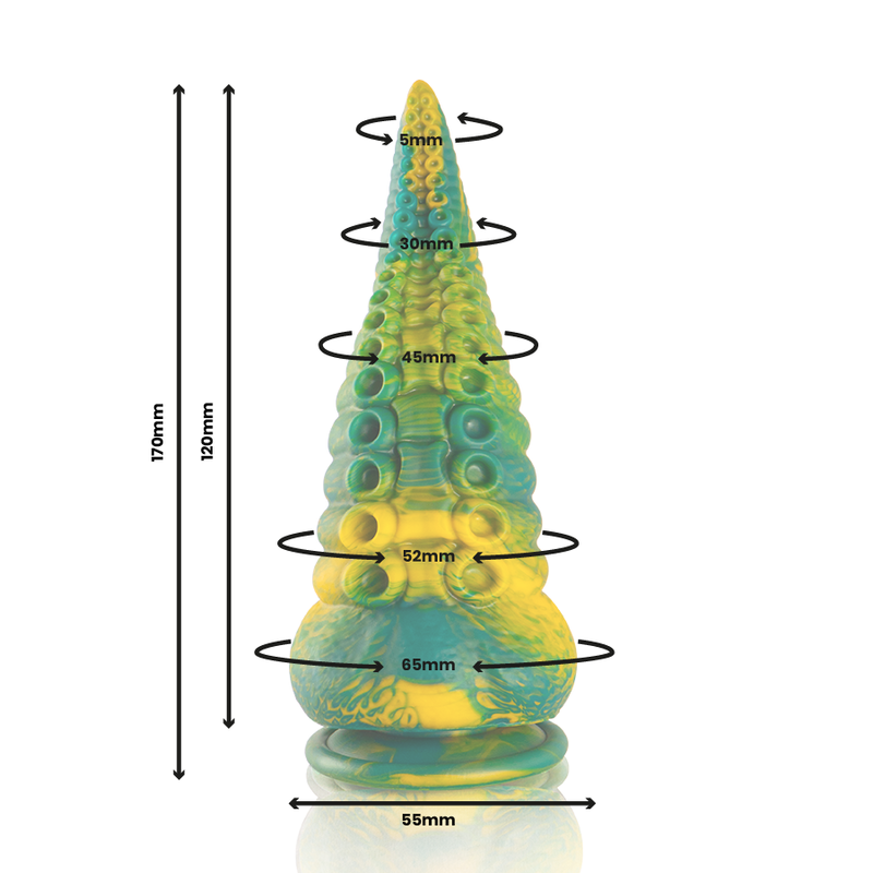 EPIC - GODEMICHET TENTACULE VERT CETUS, PETITE TAILLE