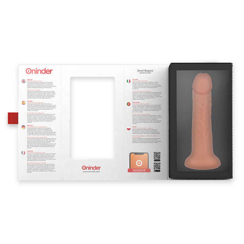 ONINDER - PETIT GODEMICHET VIBRANT BOGOTA 9 VITESSES NATUREL 17.5 CM -O- 4 CM - APPLICATION GRATUITE