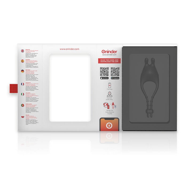 ONINDER - ANNEAU VIBRANT RÉGLABLE RECHARGEABLE PAMPA AVEC STIMULATEUR CLITORIDIEN 10 VITESSES - APPLICATION GRATUITE