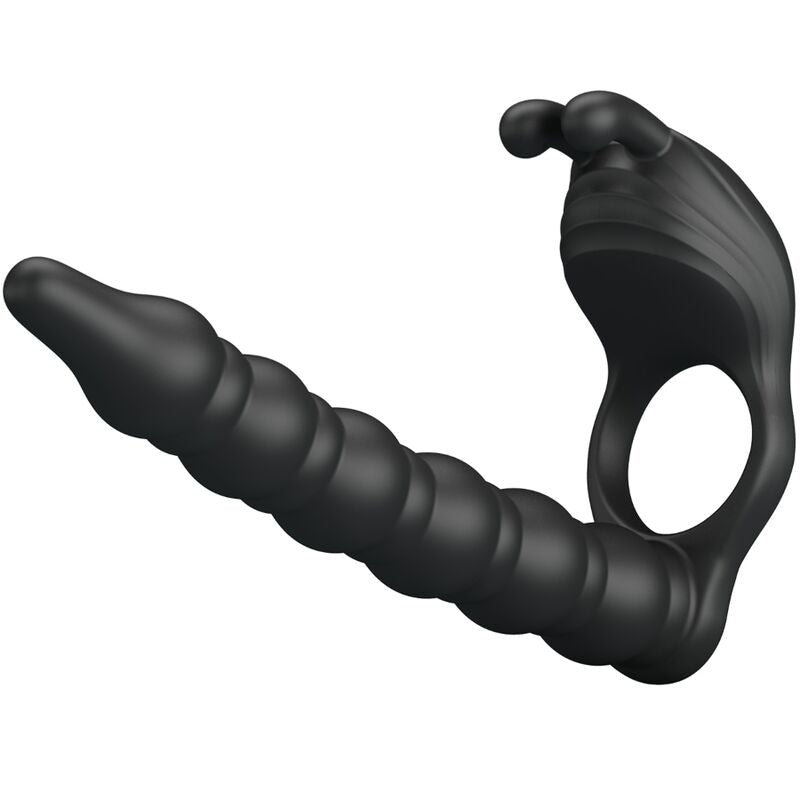 PRETTY LOVE - BLACKNEY ANNEAUX PÉNIS AVEC PLUG VIBRANT