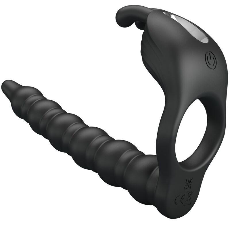 PRETTY LOVE - BLACKNEY ANNEAUX PÉNIS AVEC PLUG VIBRANT