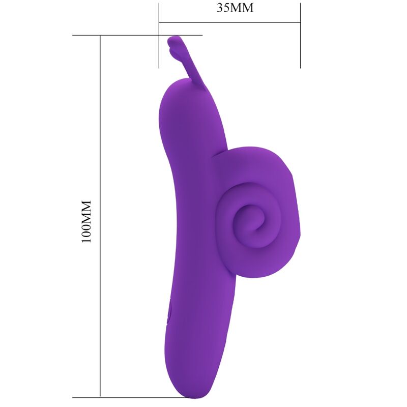 PRETTY LOVE - SNAIL STIMULATEUR DE DOIGT VIBRANT VIOLET PUISSANT