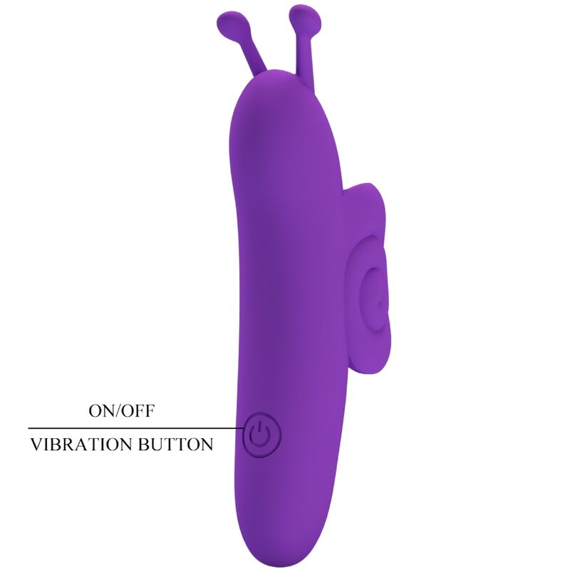 PRETTY LOVE - SNAIL STIMULATEUR DE DOIGT VIBRANT VIOLET PUISSANT