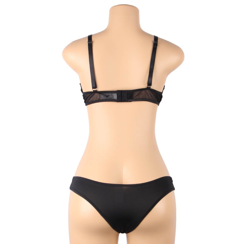 SUBBLIME - ENSEMBLE DEUX PIÈCES SOUTIEN-GORGE TRANSPARENT ET SLIP S/M